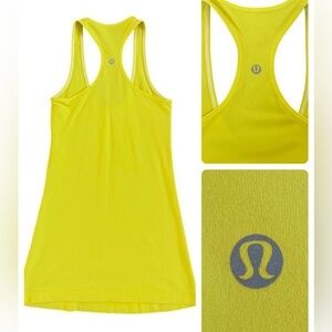 HTF 2015 Lululemon OG Cool Racerback Clarity Yellow Tank Top 2 CRB